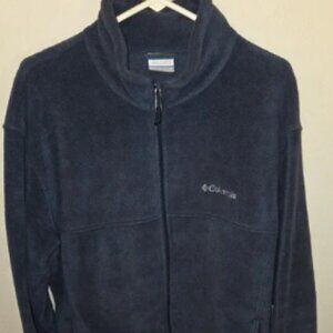 Columbia Sweater Mens XL Blue Fleece Full Zip‎ Mock Neck Outdoor BRAND NEW!!